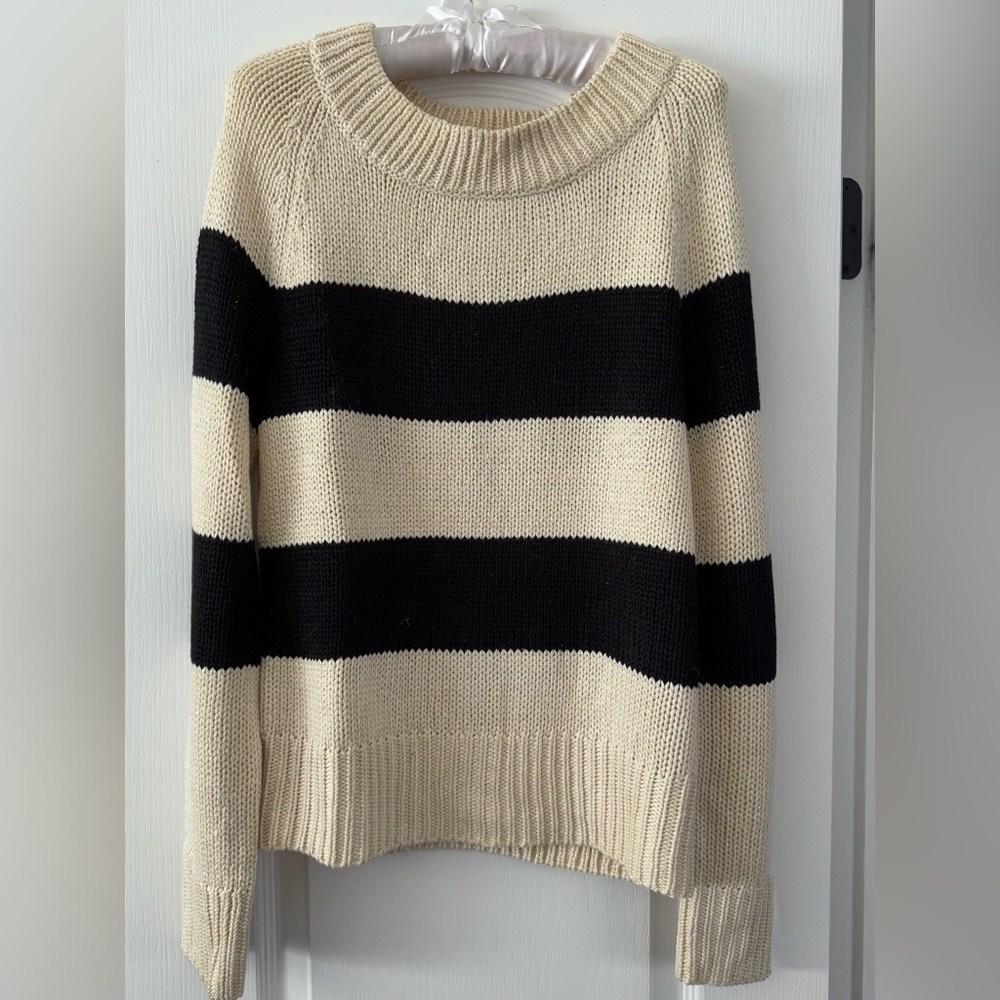 Chunky GAP Sweater - Thick Cream/Navy Stripes